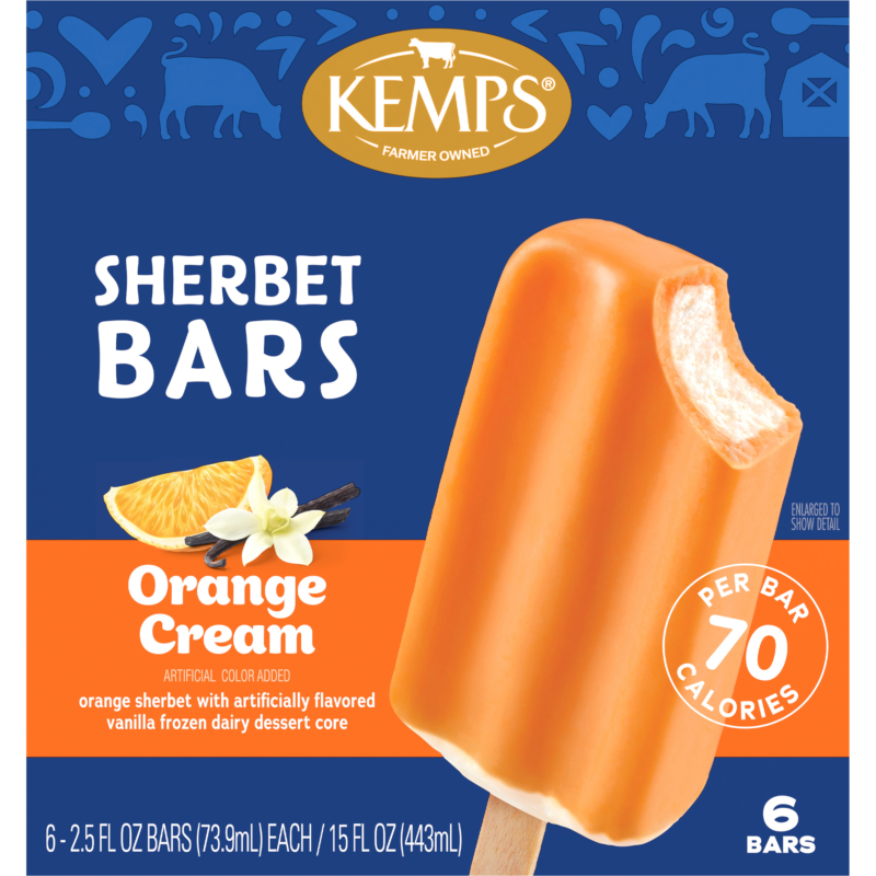 Orange Cream Sherbet Bars