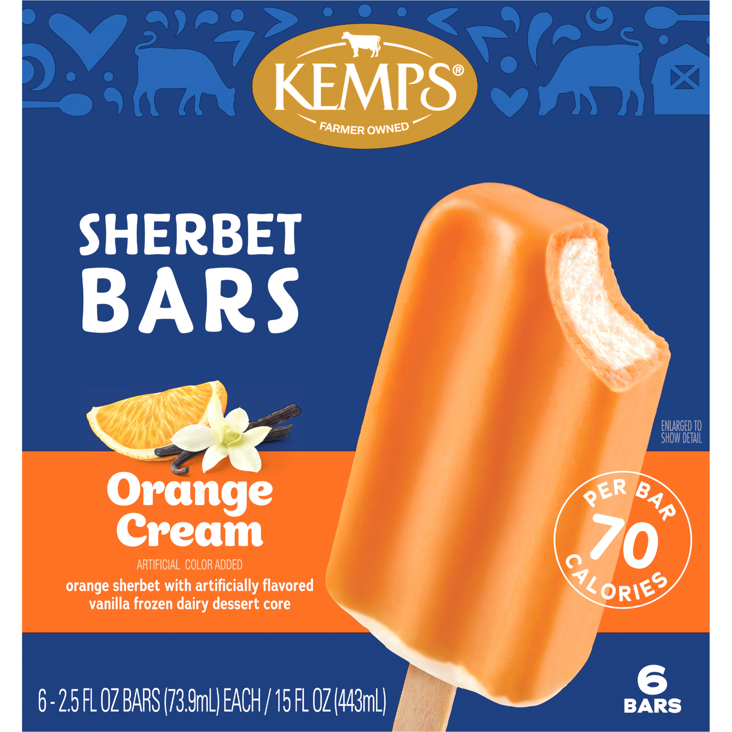 Orange Cream Sherbet Bars - Kemps