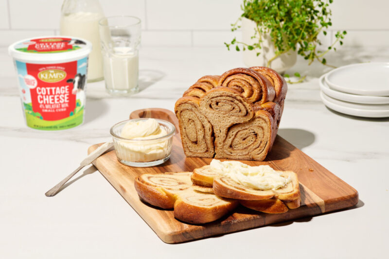 Cinnamon Roll Cottage Cheese Bread