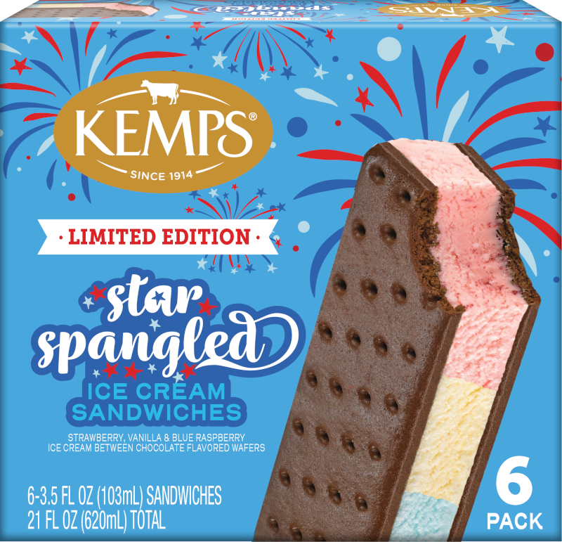 Star Spangled Ice Cream Sandwich