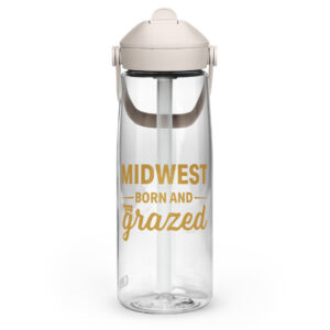 Flip straw water bottle
