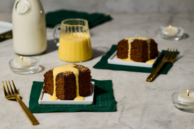 Gingerbread Cake with Crème Anglaise