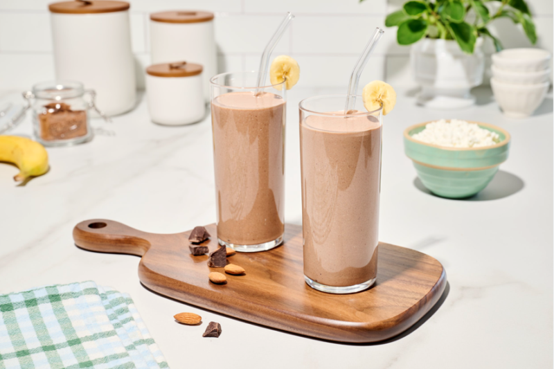 Chocolate Almond Banana Protein Shake