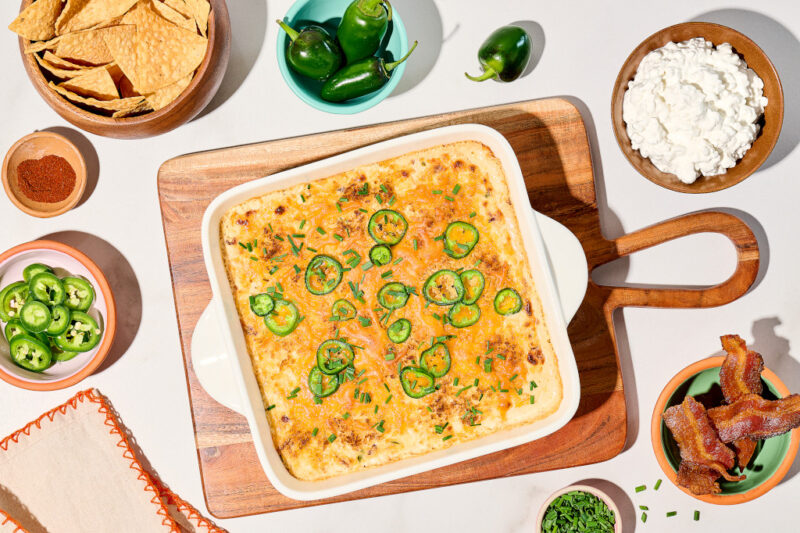 Cottage Cheese Bacon Jalapeño Popper Dip