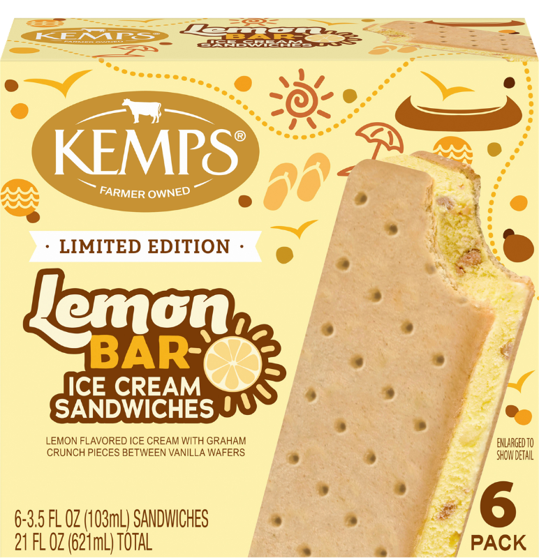 Lemon Bar Ice Cream Sandwiches